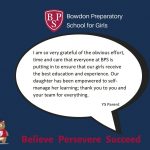 thank you note from a year 6 parent