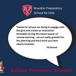 Note from year 6 parent