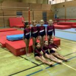Gymnasts in the hall