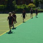 students running