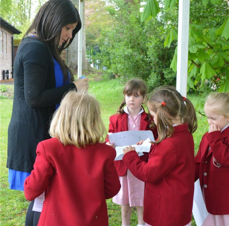 students with their teacher