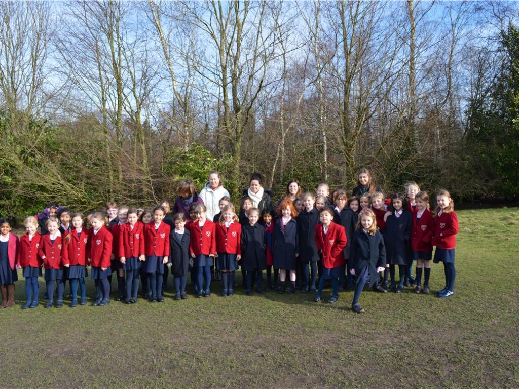 students outdoors