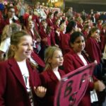 students in an assembly